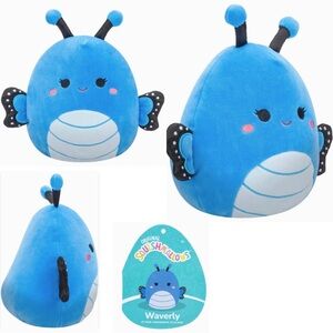 Squishmallows Waverly Blue/Black Butterly Plush Soft Stuffed Animal Collectible